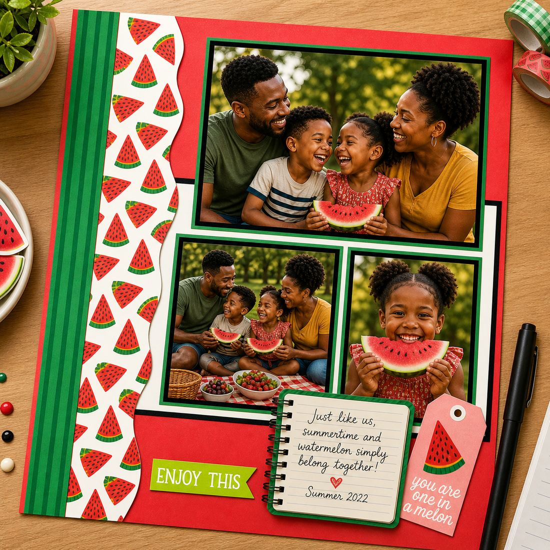 June Scrapbook Photo Ideas, Page Titles & Journal Prompts