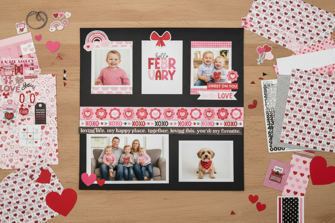 February Scrapbook Layout