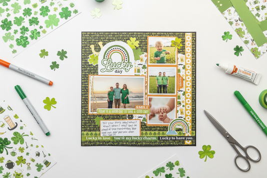 March Scrapbook Kit Ideas: Lucky to Be Here
