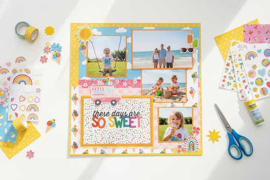 How to Create Multiple June Scrapbook Layouts with One Kit